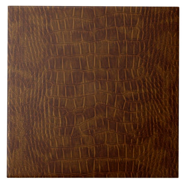 Azulejo de cerámica de cocodrilo caimán grande (Frente)