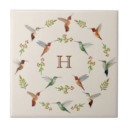 Azulejo de Cerámica de Colibrí