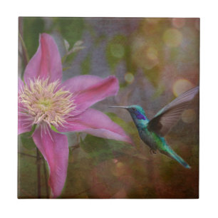 Azulejo de Cerámica de Colibrí