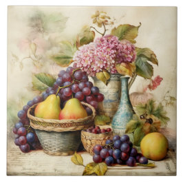 Azulejo de cerámica de estilo antiguo con naturale