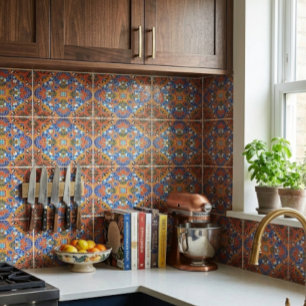 Azulejo de cerámica de estilo mosaico colorido