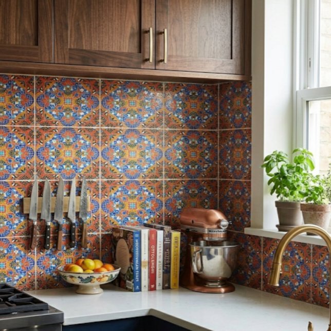 Azulejo de cerámica de estilo mosaico colorido (Subido por el creador)