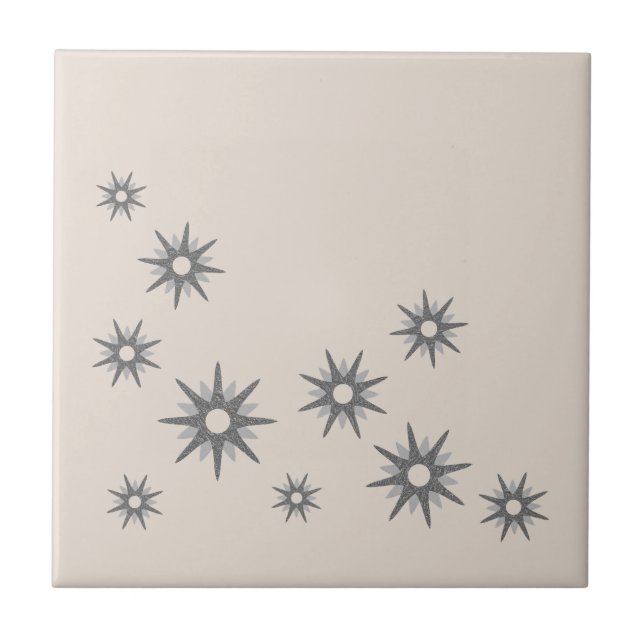 Azulejo de cerámica de estrellas explosivas de pla (Frente)