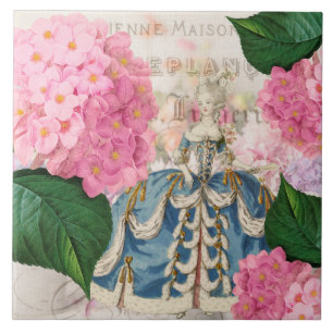 Azulejo de cerámica de Hortensia Rosa Marie Antoin