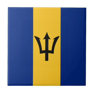 Azulejo de cerámica de la bandera de Barbados