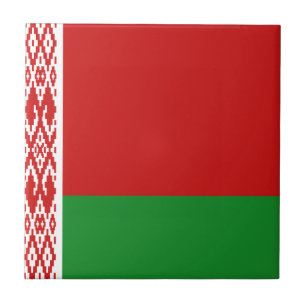 Azulejo de cerámica de la bandera de Bielorrusia