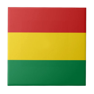 Azulejo de cerámica de la bandera de Bolivia