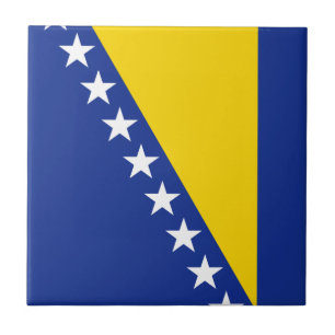 Azulejo de cerámica de la bandera de Bosnia Herzeg