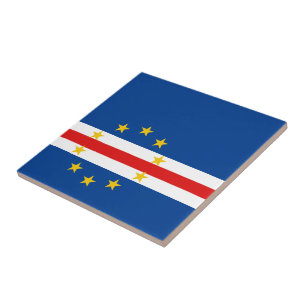 Azulejo de cerámica de la bandera de Cabo Verde