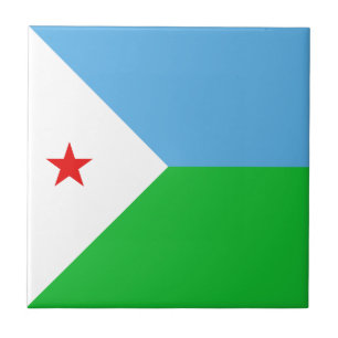 Azulejo de cerámica de la bandera de Djibouti