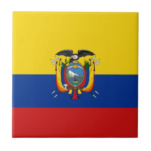 Azulejo de cerámica de la bandera de Ecuador