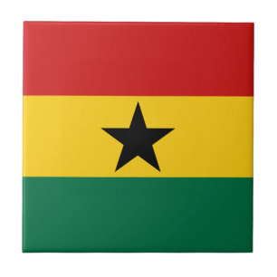 Azulejo de cerámica de la bandera de Ghana
