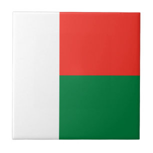 Azulejo de cerámica de la bandera de Madagascar
