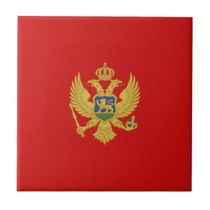 Azulejo de cerámica de la bandera de Montenegro
