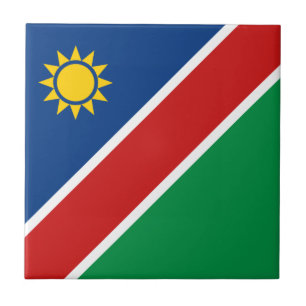 Azulejo de cerámica de la bandera de Namibia