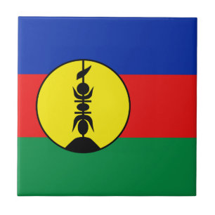 Azulejo de cerámica de la bandera de Nueva Caledon