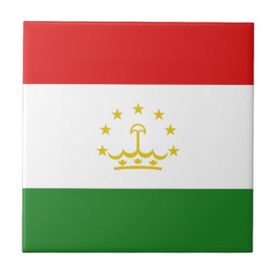 Azulejo de cerámica de la bandera de Tayikistán