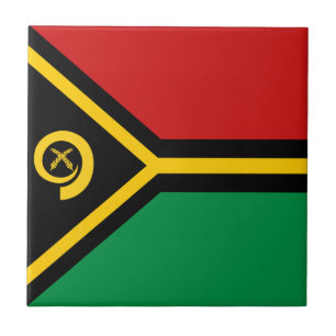 Azulejo de cerámica de la bandera de Vanuatu