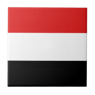 Azulejo de cerámica de la bandera de Yemen