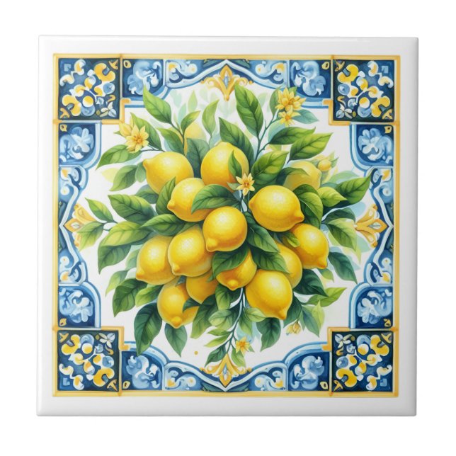 Azulejo de Cerámica de Limón (Frente)
