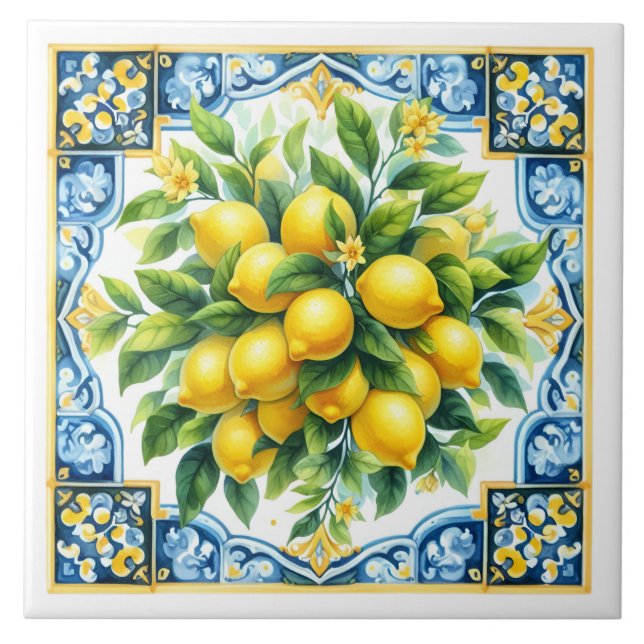 Azulejo de Cerámica de Limón (Frente)