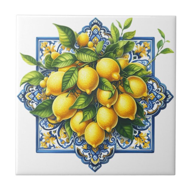 Azulejo de Cerámica de Limón (Frente)