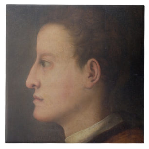 Azulejo De Cerámica De Medici de Cosimo I (1519-74) como hombre joven,