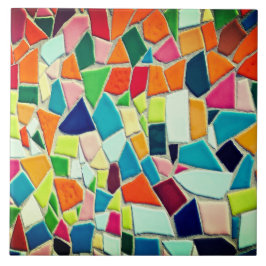 Azulejo de cerámica de mosaico colorido