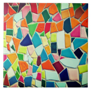 Azulejo de cerámica de mosaico colorido