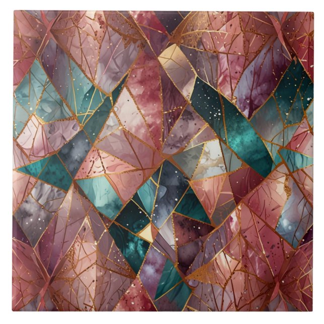Azulejo de cerámica de patrón abstracto (Frente)