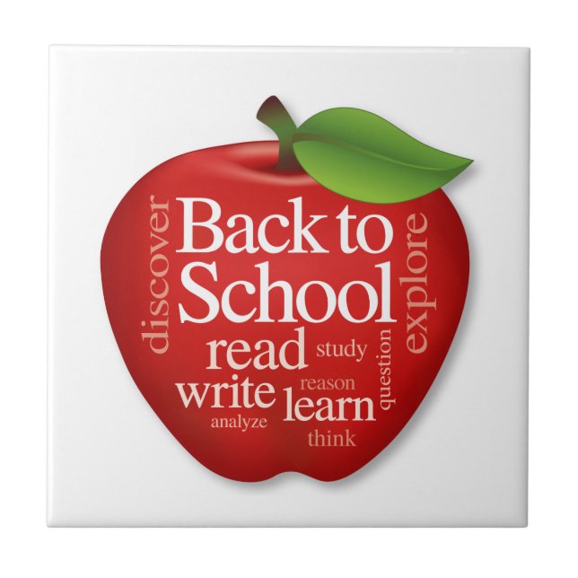 Azulejo De Cerámica De vuelta a la escuela (Frente)