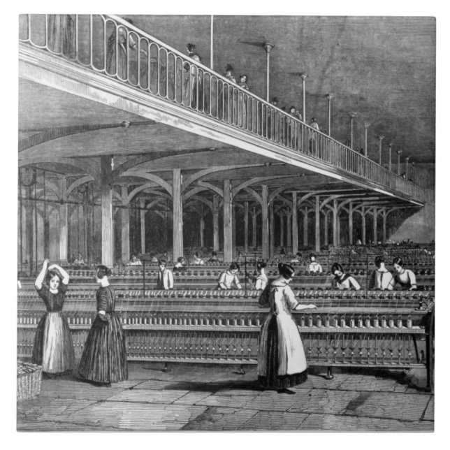 Azulejo De Cerámica Decano Mills - el cuarto de duplicación, 1851 (Frente)