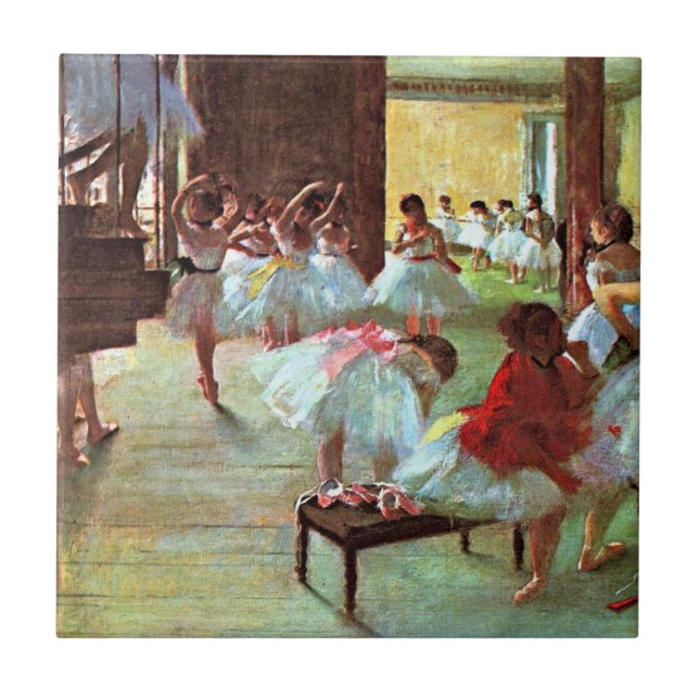 Azulejo De Cerámica Degas - Escuela de ballet (Frente)