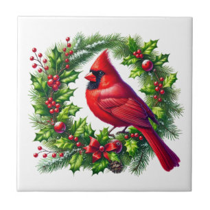 Azulejo de Cerámica del Cardenal Festivo