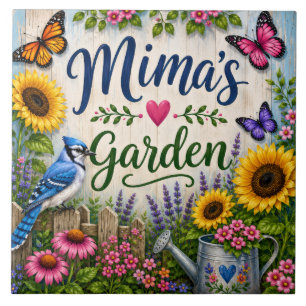 AZULEJO DE CERÁMICA DEL JARDÍN DE MIMA