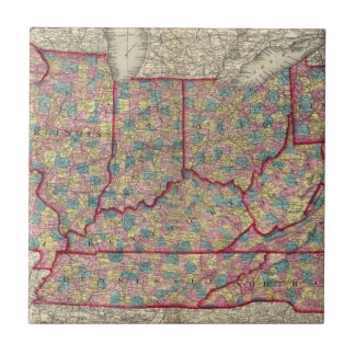 Azulejo De Cerámica Delaware, Illinois, Indiana, e Iowa