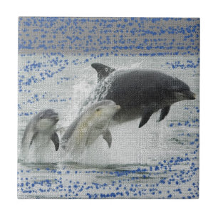 Azulejo De Cerámica Delfines