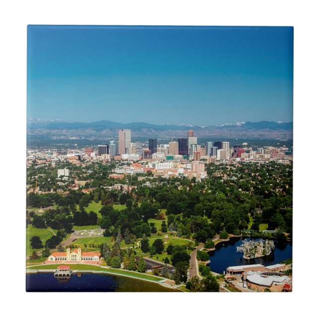 Azulejo De Cerámica Denver Skyline (Frente)