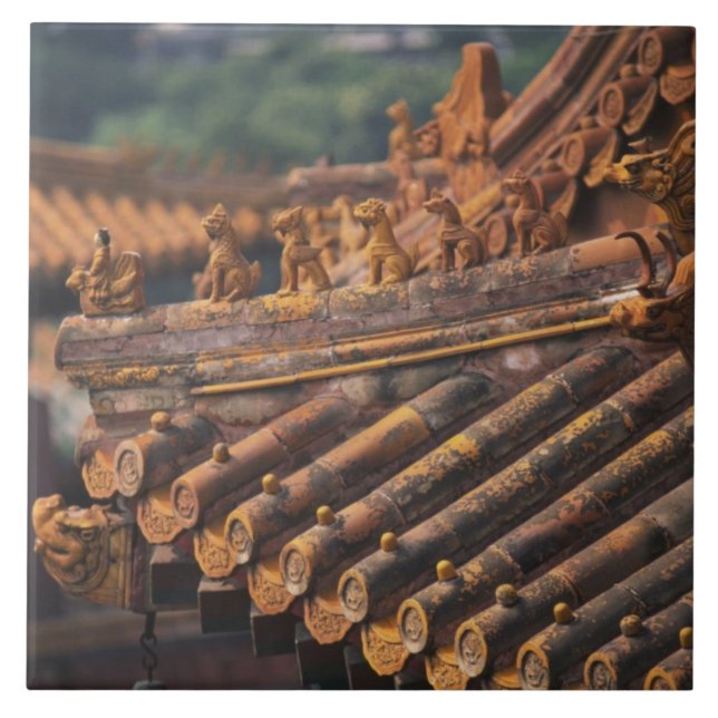 Azulejo De Cerámica Detalles arquitectónicos en la Ciudad Prohibida, (Frente)