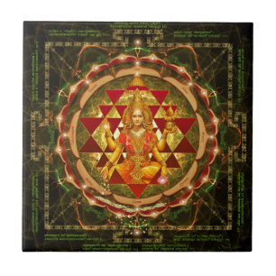 Azulejo De Cerámica Devi Lakshmi Stotram- Shri Yantra