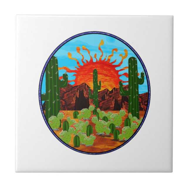 AZULEJO DE CERÁMICA DÍA CRECIENTE (Frente)