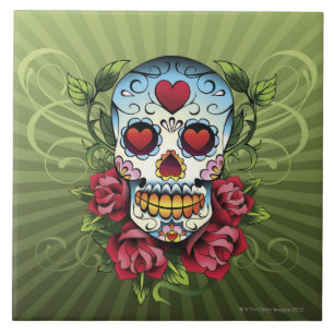 Azulejo De Cerámica Día del cráneo muerto