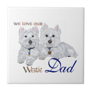 Azulejo De Cerámica Día del Padre Westie