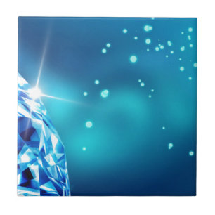 Azulejo De Cerámica Diamante azul