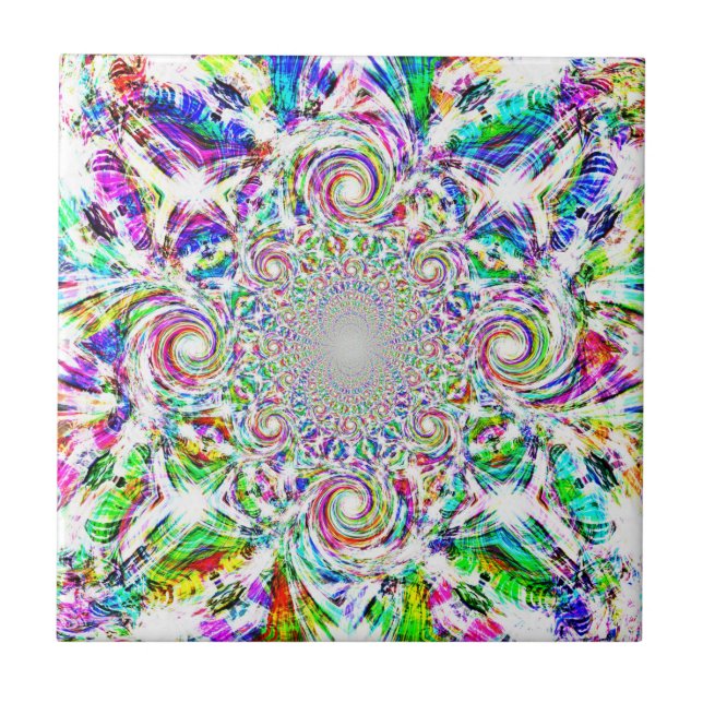 Azulejo De Cerámica Diamante espectral 2 mosaico (Frente)