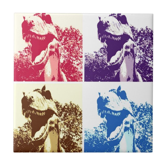 Azulejo De Cerámica Dinosaur T-Rex (Frente)