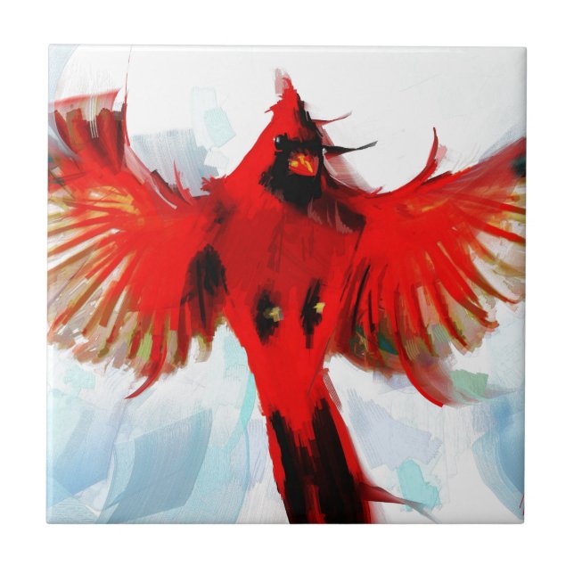 Azulejo De Cerámica Dios amó los pájaros (Frente)