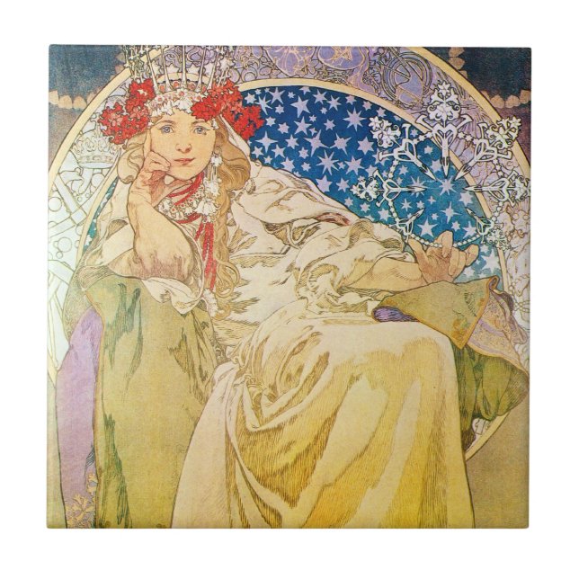 Azulejo De Cerámica Diosa Vintage (Frente)