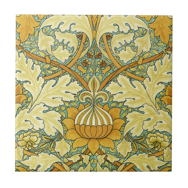 Azulejo De Cerámica Diseño #11 de William Morris (Frente)