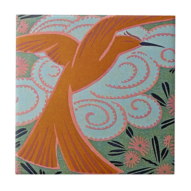 Azulejo De Cerámica Diseño #11 del art déco en Sunshinedazzle (Frente)